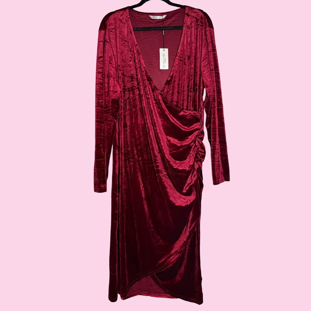 Elegant Red Velvet Dress